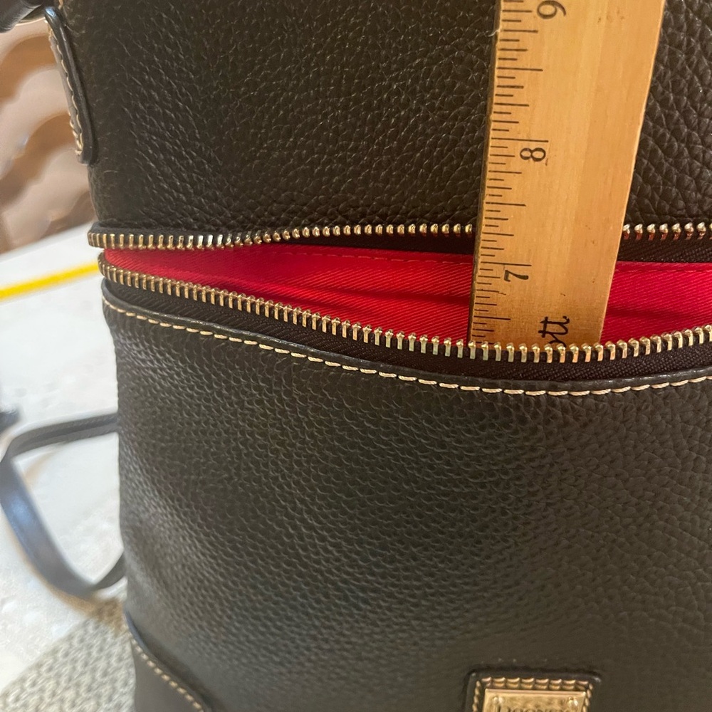 Dooney & Bourke Black Pebbled Leather Crossbody Purse Vintage M0987440 - Picture 10 of 16